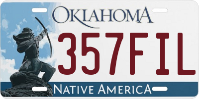 OK license plate 357FIL