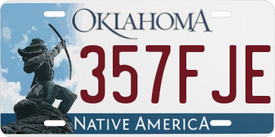 OK license plate 357FJE