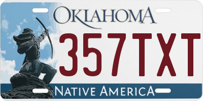 OK license plate 357TXT