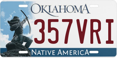 OK license plate 357VRI