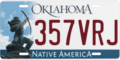 OK license plate 357VRJ