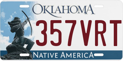 OK license plate 357VRT