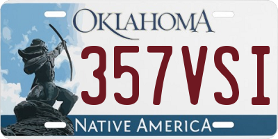 OK license plate 357VSI