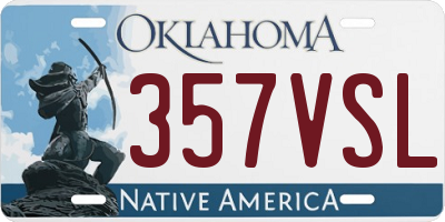 OK license plate 357VSL