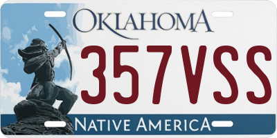 OK license plate 357VSS