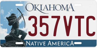 OK license plate 357VTC