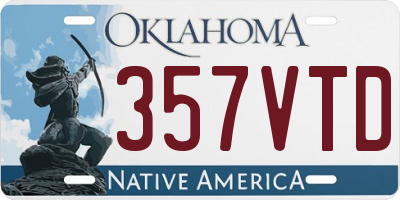 OK license plate 357VTD