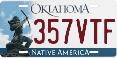 OK license plate 357VTF