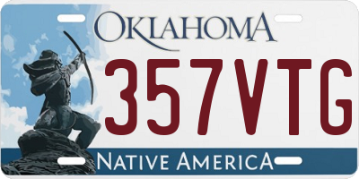 OK license plate 357VTG