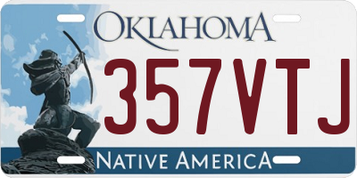 OK license plate 357VTJ