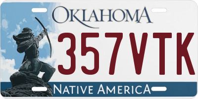 OK license plate 357VTK