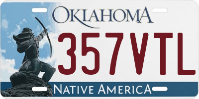 OK license plate 357VTL