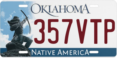 OK license plate 357VTP