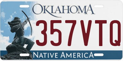 OK license plate 357VTQ