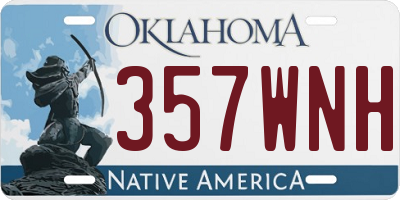 OK license plate 357WNH