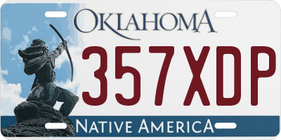 OK license plate 357XDP