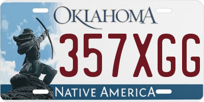 OK license plate 357XGG