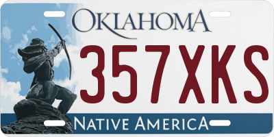 OK license plate 357XKS