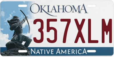 OK license plate 357XLM