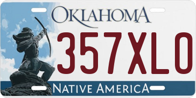 OK license plate 357XLO
