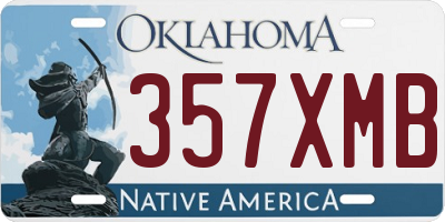 OK license plate 357XMB