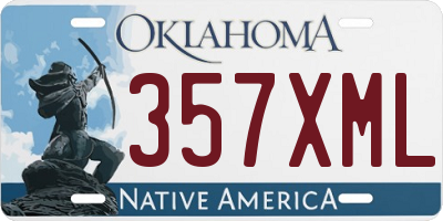 OK license plate 357XML