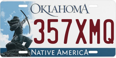 OK license plate 357XMQ