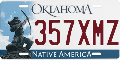 OK license plate 357XMZ