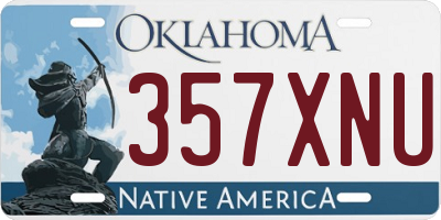 OK license plate 357XNU