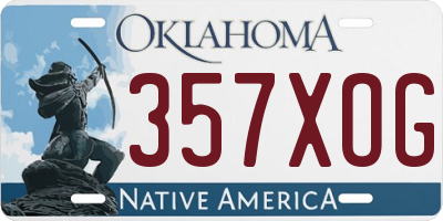 OK license plate 357XOG