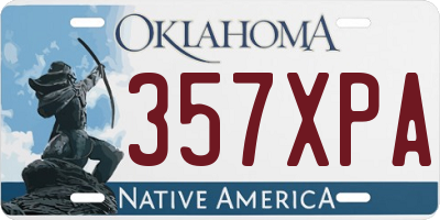 OK license plate 357XPA