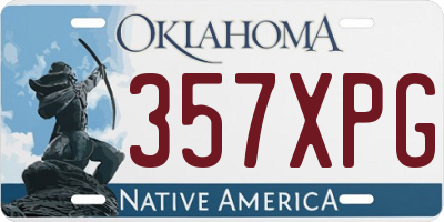 OK license plate 357XPG