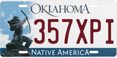 OK license plate 357XPI