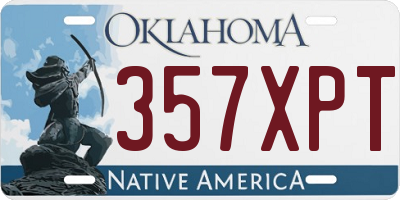 OK license plate 357XPT