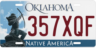OK license plate 357XQF