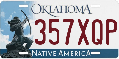 OK license plate 357XQP