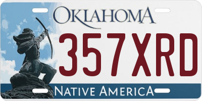 OK license plate 357XRD