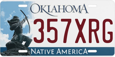 OK license plate 357XRG