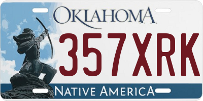 OK license plate 357XRK