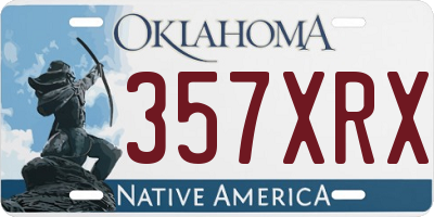 OK license plate 357XRX
