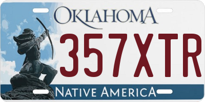 OK license plate 357XTR