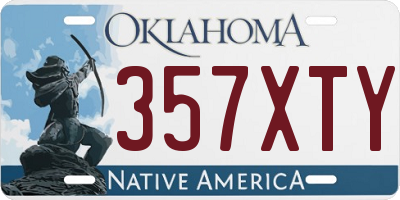 OK license plate 357XTY
