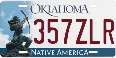 OK license plate 357ZLR