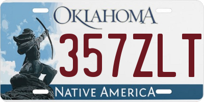 OK license plate 357ZLT