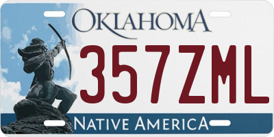 OK license plate 357ZML