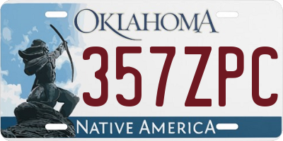 OK license plate 357ZPC