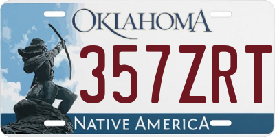 OK license plate 357ZRT