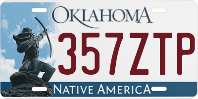 OK license plate 357ZTP