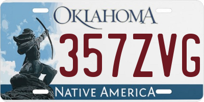 OK license plate 357ZVG