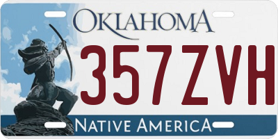 OK license plate 357ZVH